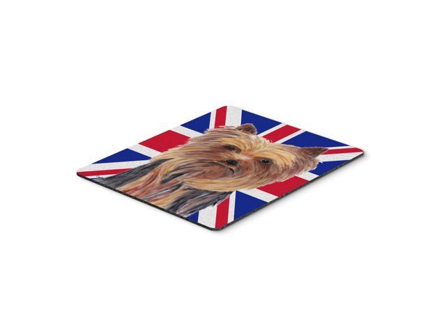 Caroline's Treasures Yorkie with English Union Jack British Flag Mouse Pad/Hot Pad/Trivet (SC9822MP)