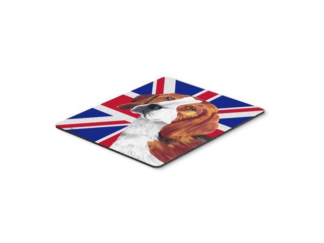 Caroline's Treasures Beagle with English Union Jack British Flag Mouse Pad/Hot Pad/Trivet (SC9826MP)