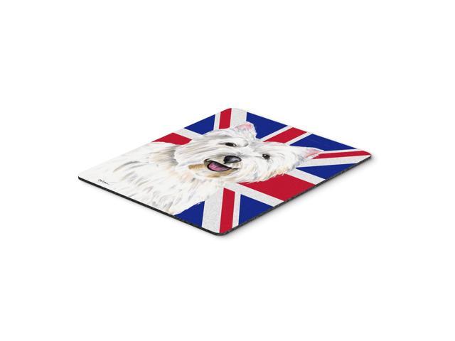 Caroline's Treasures Westie with English Union Jack British Flag Mouse Pad/Hot Pad/Trivet (SC9827MP)
