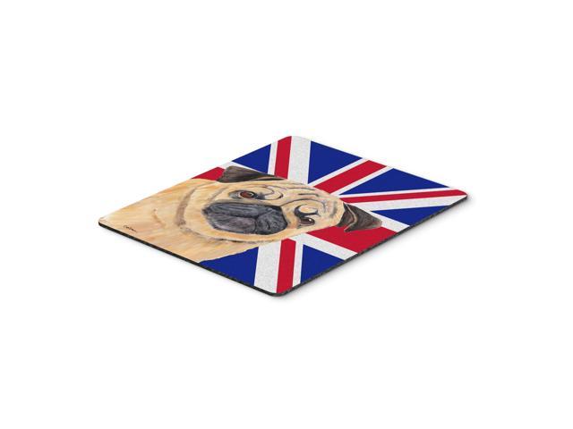Caroline's Treasures Pug with English Union Jack British Flag Mouse Pad/Hot Pad/Trivet (SC9828MP)
