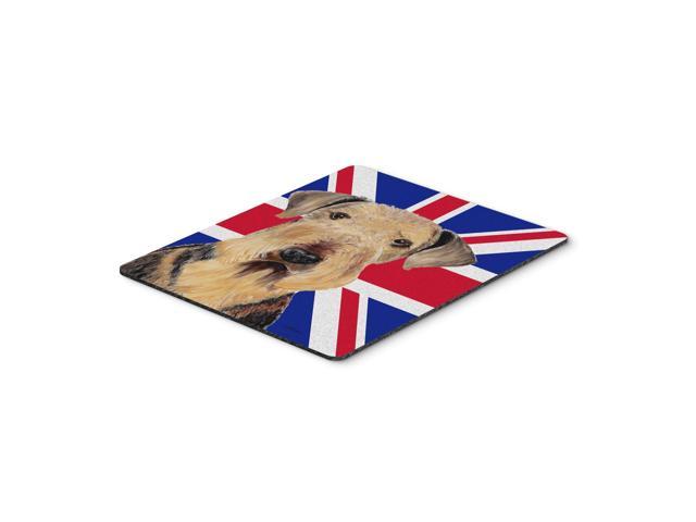 Caroline's Treasures Airedale with English Union Jack British Flag Mouse Pad/Hot Pad/Trivet (SC9830MP)