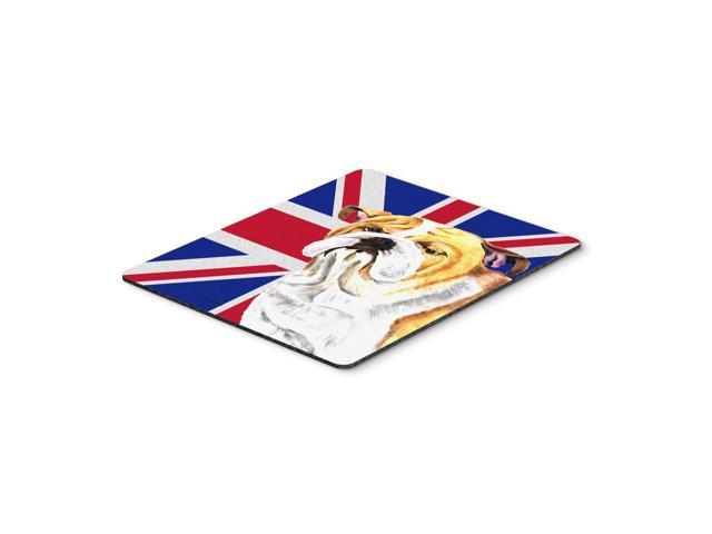 Caroline's Treasures Bulldog English with English Union Jack British Flag Mouse Pad Hot Pad/Trivet (SC9831MP)