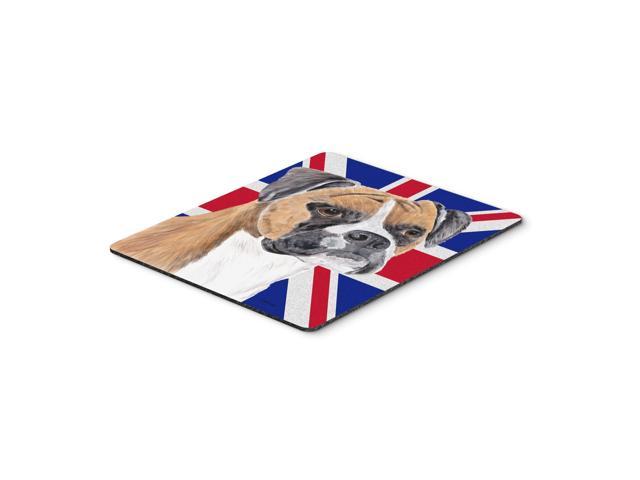 Caroline's Treasures Boxer with English Union Jack British Flag Mouse Pad/Hot Pad/Trivet (SC9847MP)