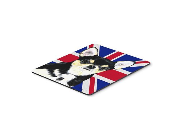 Caroline's Treasures Chihuahua with English Union Jack British Flag Mouse Pad/Hot Pad/Trivet (SC9856MP)