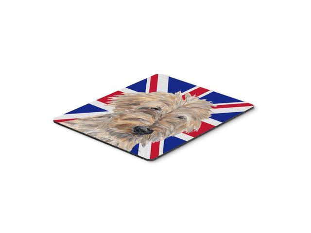 Caroline's Treasures Golden Doodle with English Union Jack British Flag Mouse Pad Hot Pad/Trivet (SC9859MP)