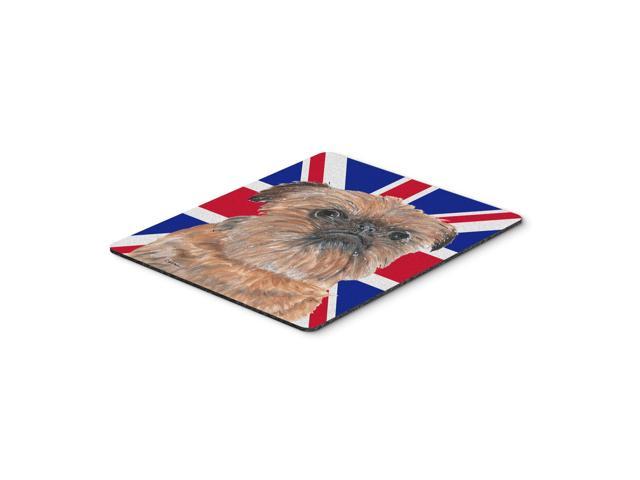 Caroline's Treasures Brussels Griffon with Engish Union Jack British Flag Mouse Pad Hot Pad/Trivet (SC9864MP)