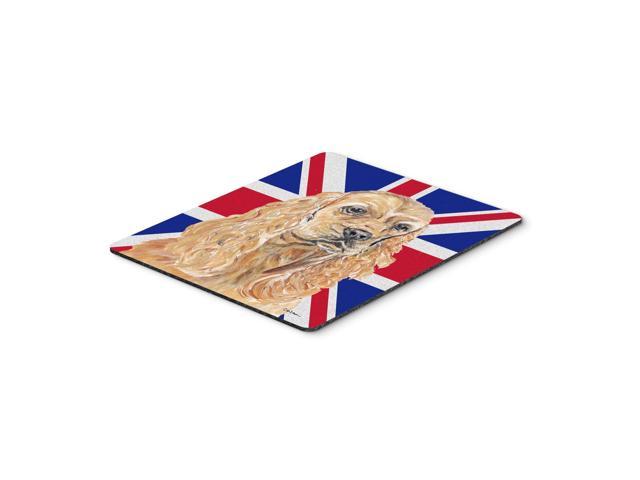 Caroline's Treasures Buff Cocker Spaniel with Engish Union Jack British Flag Mouse Pad/Trivet (SC9866MP)