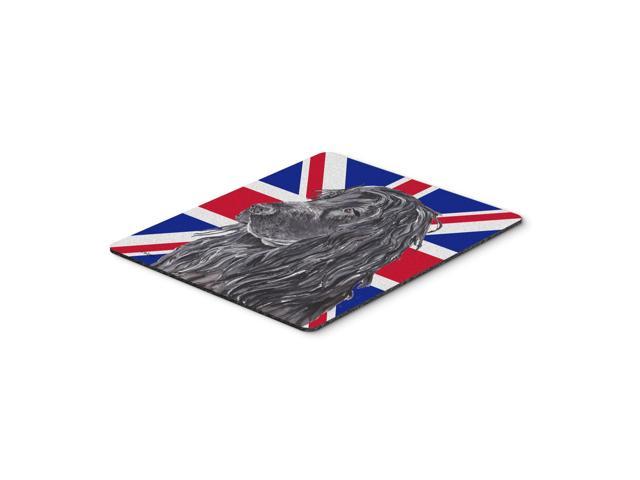Caroline's Treasures Black Cocker Spaniel with Engish Union Jack British Flag Flag Mouse Pad/Trivet (SC9867MP)
