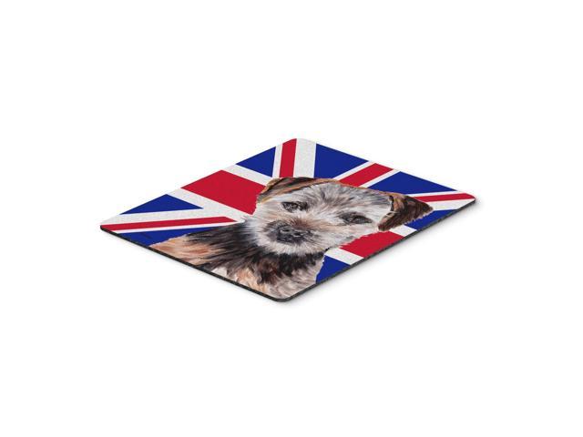 Caroline's Treasures Norfolk Terrier Puppy with English Union Jack British Flag Mouse Pad/Trivet (SC9876MP)
