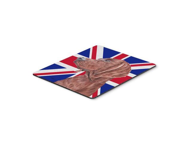 Caroline's Treasures Redbone Coonhound with English Union Jack British Flag Mouse Pad/Trivet (SC9880MP)