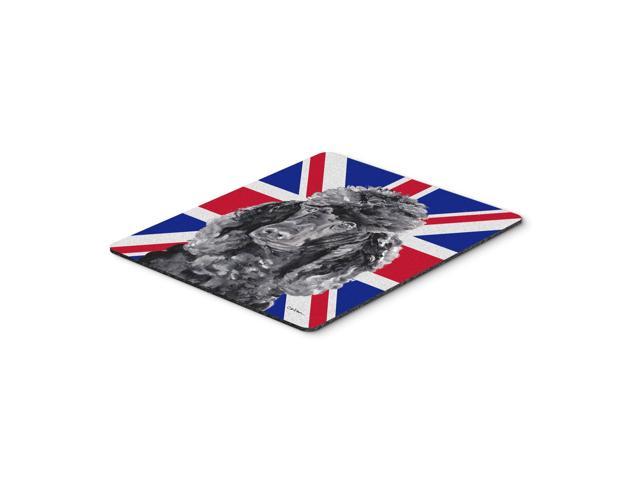 Caroline's Treasures Black Standard Poodle with English Union Jack British Flag Mouse Pad/Trivet (SC9889MP)