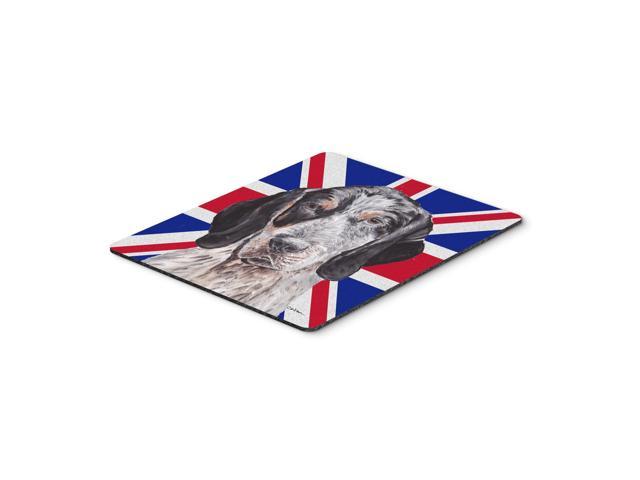 Caroline's Treasures Blue Tick Coonhound with English Union Jack British Flag Mouse Pad/Trivet (SC9890MP)