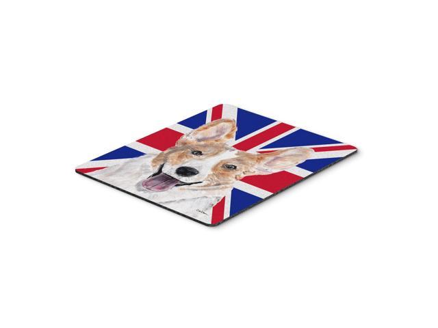 Caroline's Treasures Cardigan Corgi with English Union Jack British Flag Mouse Pad Hot Pad/Trivet (SC9891MP)