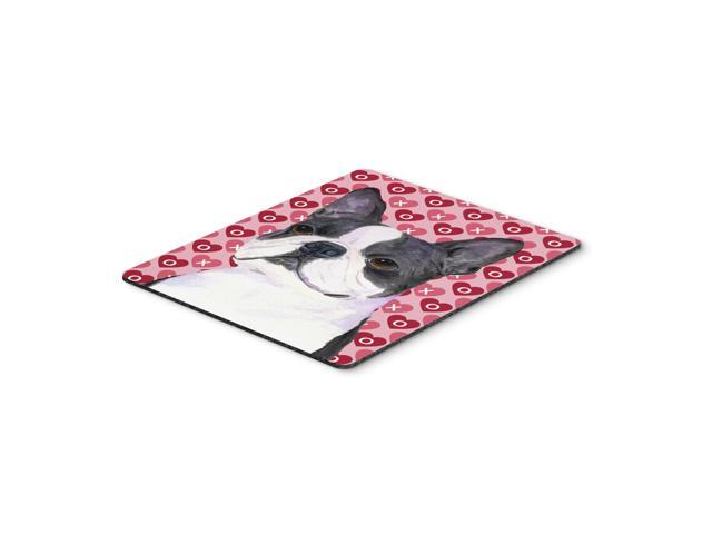 Caroline's Treasures Mouse/Hot Pad/Trivet Boston Terrier Hearts Love & Valentine's Day (SS4516MP)