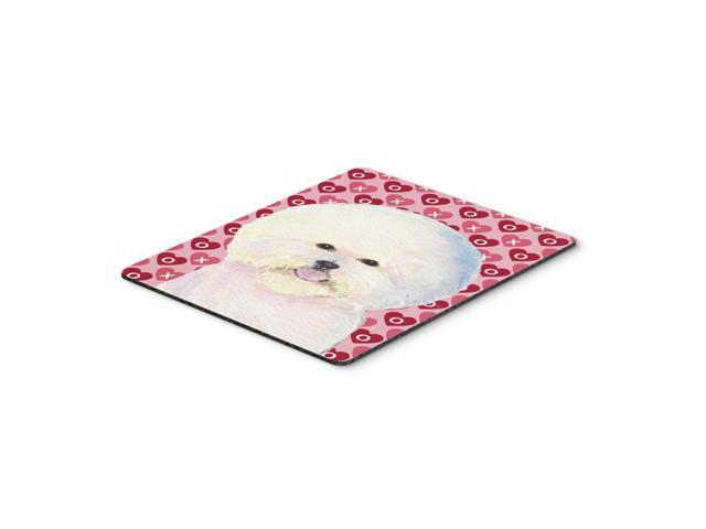 Caroline's Treasures Mouse/Hot Pad/Trivet Bichon Frise Hearts Love & Valentine's Day (SS4526MP)