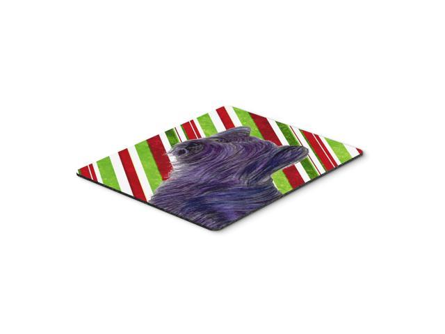 Caroline's Treasures Mouse/Hot Pad/Trivet, Skye Terrier Candy Cane Holiday Christmas (SS4532MP)