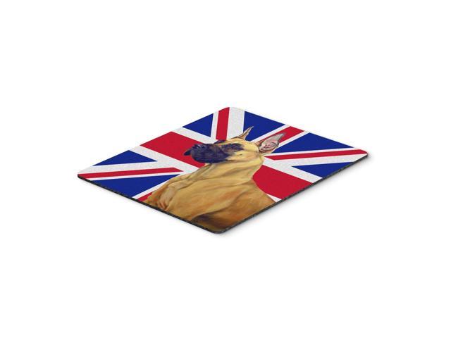 Caroline's Treasures Great Dane with English Union Jack British Flag Mouse Pad/Hot Pad/Trivet (LH9464MP)