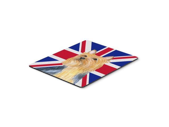 Caroline's Treasures Silky Terrier with English Union Jack British Flag Mouse Pad Hot Pad/Trivet (LH9468MP)