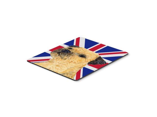Caroline's Treasures Border Terrier with English Union Jack British Flag Mouse Pad Hot Pad/Trivet (LH9475MP)