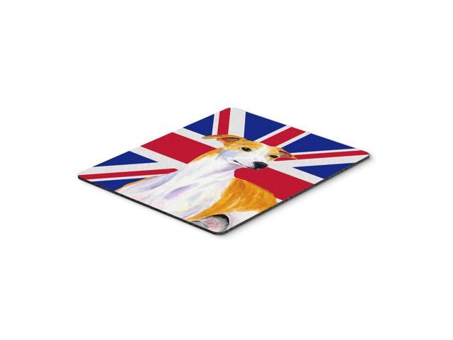 Caroline's Treasures Whippet with English Union Jack British Flag Mouse Pad/Hot Pad/Trivet (LH9480MP)