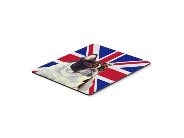 Caroline's Treasures French Bulldog with English Union Jack British Flag Mouse Pad Hot Pad/Trivet (LH9489MP)