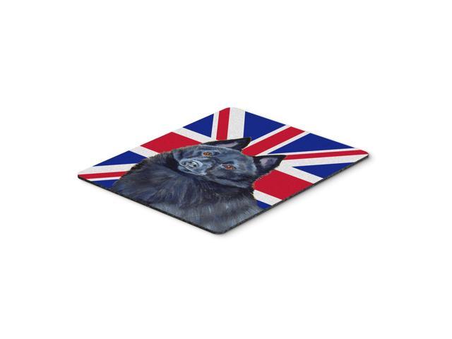 Caroline's Treasures Schipperke with English Union Jack British Flag Mouse Pad/Hot Pad/Trivet (LH9491MP)