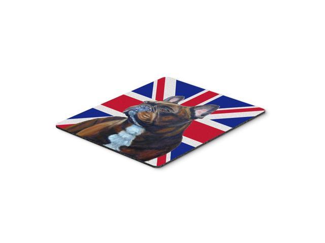 Caroline's Treasures French Bulldog with English Union Jack British Flag Mouse Pad Hot Pad/Trivet (LH9492MP)