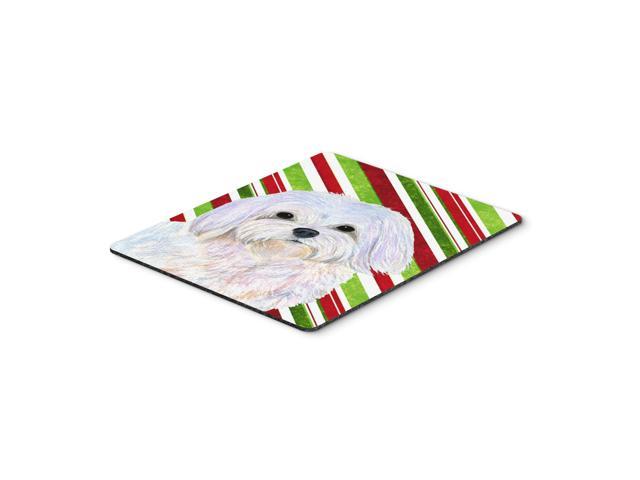 Caroline's Treasures Mouse/Hot Pad/Trivet, Maltese Candy Cane Holiday Christmas (SS4551MP)