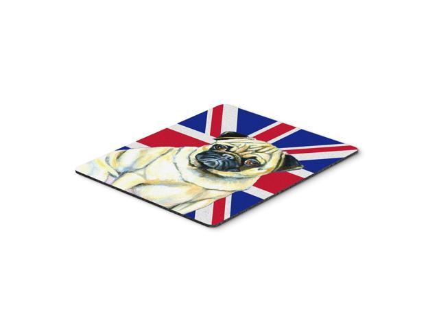 Caroline's Treasures Pug with English Union Jack British Flag Mouse Pad/Hot Pad/Trivet (LH9494MP)