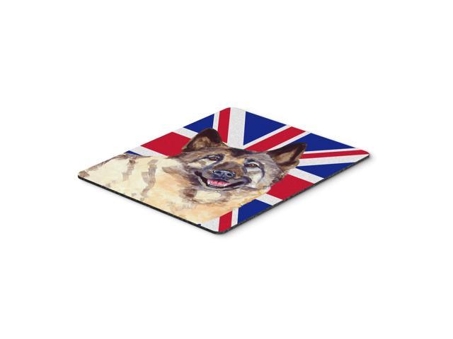 Caroline's Treasures Norwegian Elkhound with English Union Jack British Flag Mouse Pad/Trivet (LH9495MP)