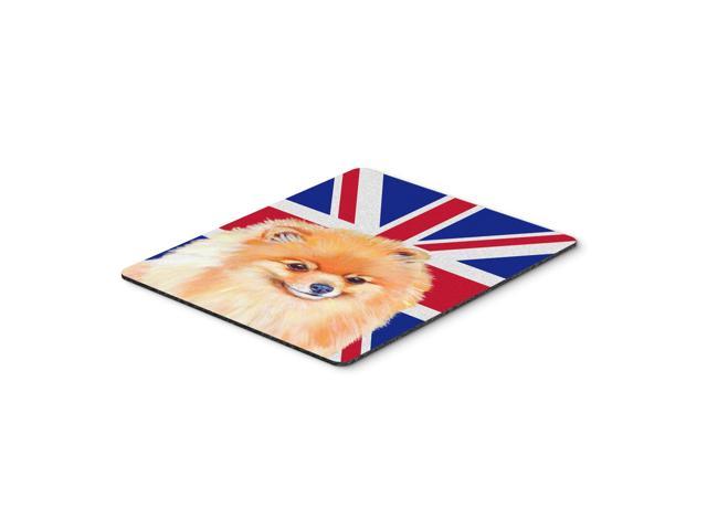 Caroline's Treasures Pomeranian with English Union Jack British Flag Mouse Pad/Hot Pad/Trivet (LH9498MP)