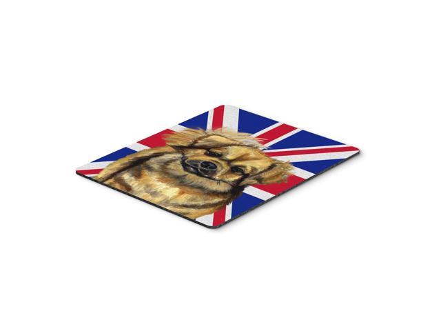 Caroline's Treasures Tibetan Spaniel with English Union Jack British Flag Mouse Pad Hot Pad/Trivet (LH9499MP)