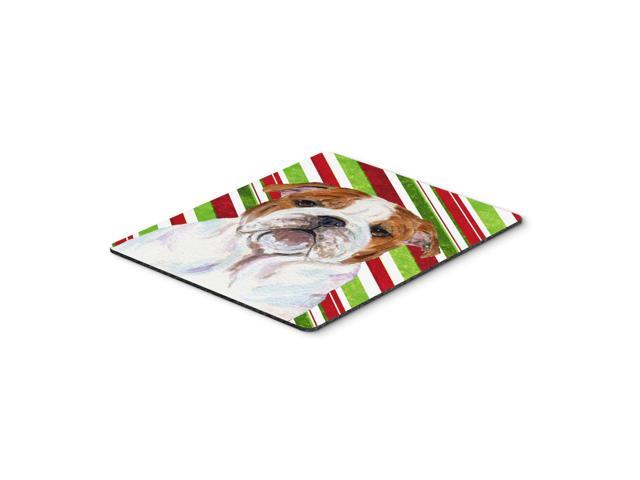 Caroline's Treasures Mouse/Hot Pad/Trivet, Bulldog English Candy Cane Holiday Christmas (SS4553MP)