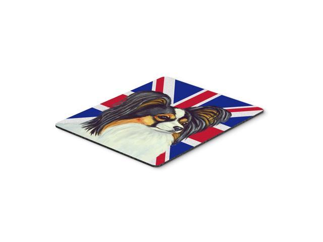Caroline's Treasures Papillon with English Union Jack British Flag Mouse Pad/Hot Pad/Trivet (LH9503MP)