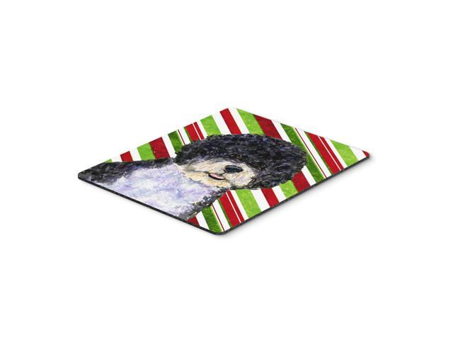 Caroline's Treasures Mouse/Hot Pad/Trivet, Portuguese Water Dog Candy Cane Holiday Christmas (SS4559MP)