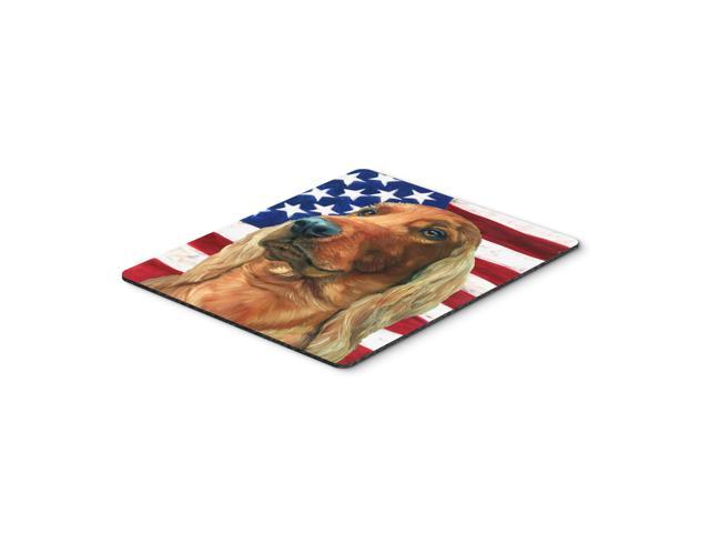Caroline's Treasures Irish Setter USA Patriotic American Flag Mouse Pad/Hot Pad/Trivet (LH9541MP)