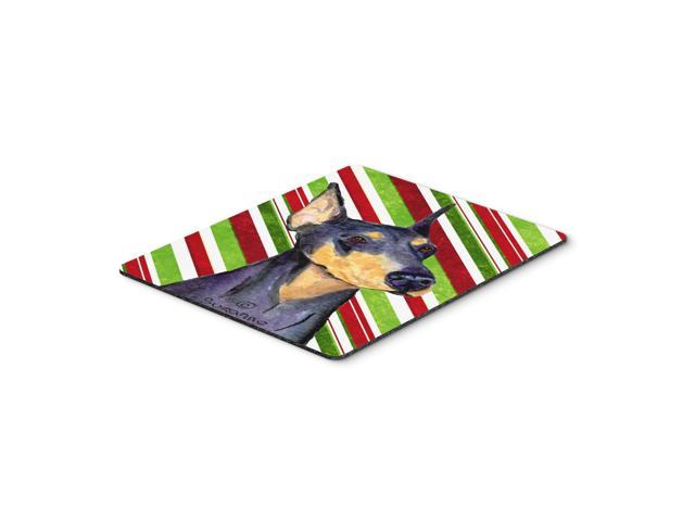 Caroline's Treasures Mouse/Hot Pad/Trivet, Doberman Candy Cane Holiday Christmas (SS4564MP)