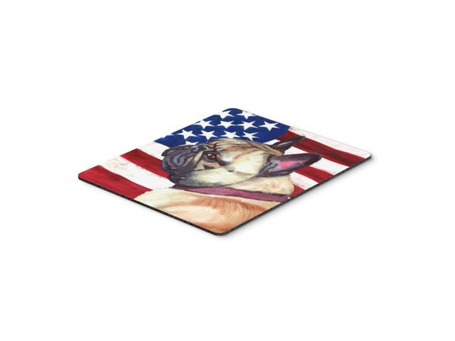 Caroline's Treasures French Bulldog Frenchie USA Patriotic American Flag Mouse Pad Hot Pad/Trivet (LH9545MP)