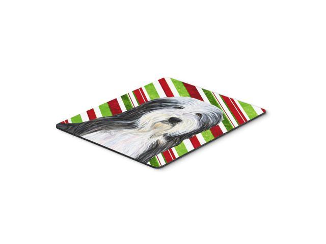 Caroline's Treasures Mouse/Hot Pad/Trivet, Bearded Collie Candy Cane Holiday Christmas (SS4566MP)