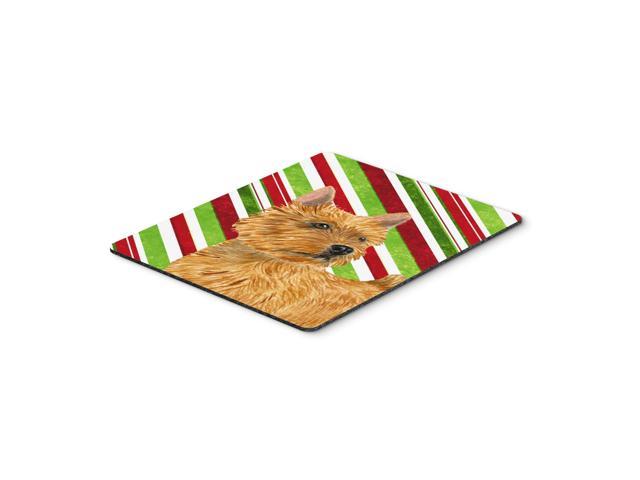 Caroline's Treasures Mouse/Hot Pad/Trivet, Norwich Terrier Candy Cane Holiday Christmas (SS4568MP)
