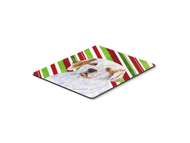 Caroline's Treasures Mouse/Hot Pad/Trivet, Clumber Spaniel Candy Cane Holiday Christmas (SS4569MP)
