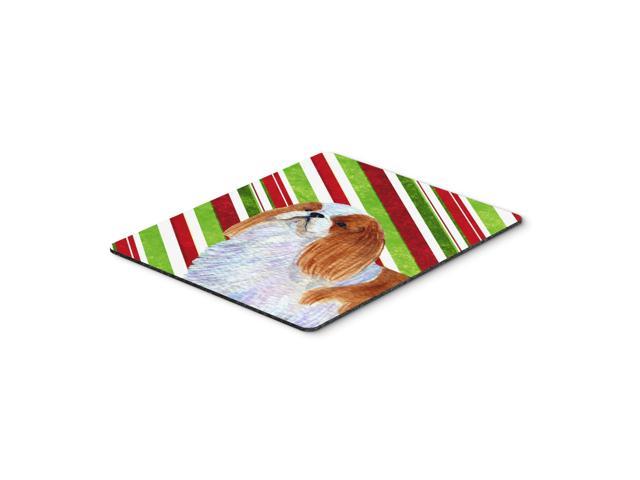 Caroline's Treasures Mouse/Hot Pad/Trivet, English Toy Spaniel Candy Cane Holiday Christmas (SS4576MP)