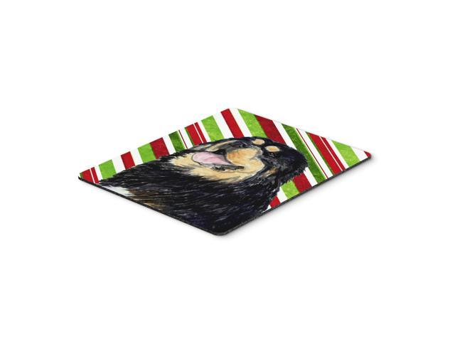 Caroline's Treasures Mouse/Hot Pad/Trivet, Tibetan Mastiff Candy Cane Holiday Christmas (SS4581MP)