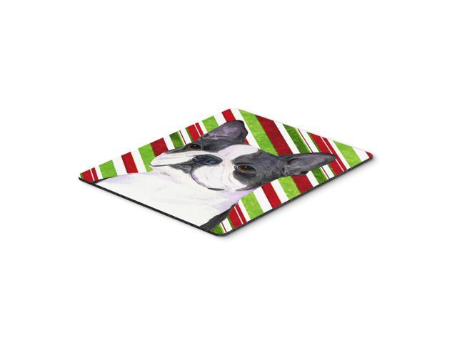 Caroline's Treasures Mouse/Hot Pad/Trivet, Boston Terrier Candy Cane Holiday Christmas (SS4585MP)