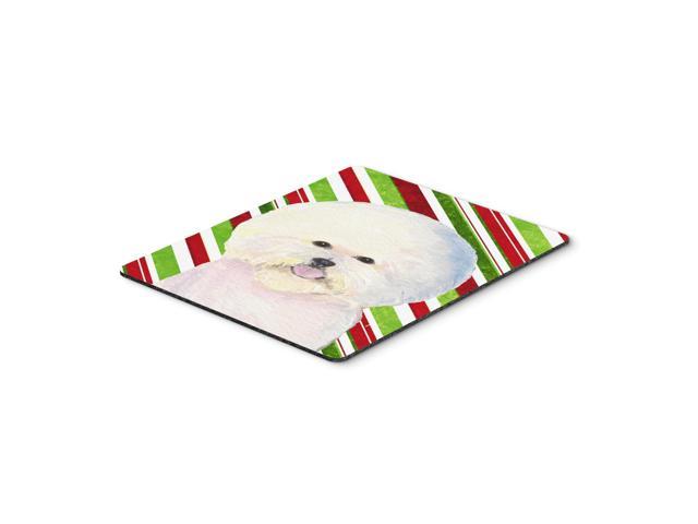Caroline's Treasures Mouse/Hot Pad/Trivet, Bichon Frise Candy Cane Holiday Christmas (SS4595MP)