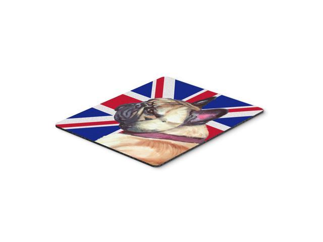 Caroline's Treasures French Bulldog Frenchie with English Union Jack British Flag Mouse Pad/Trivet (LH9601MP)