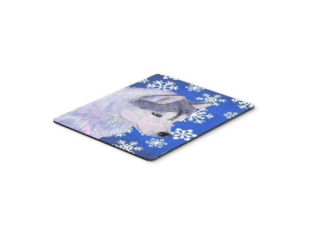 Caroline's Treasures Mouse/Hot Pad/Trivet, Siberian Husky Winter Snowflakes Holiday (SS4602MP)