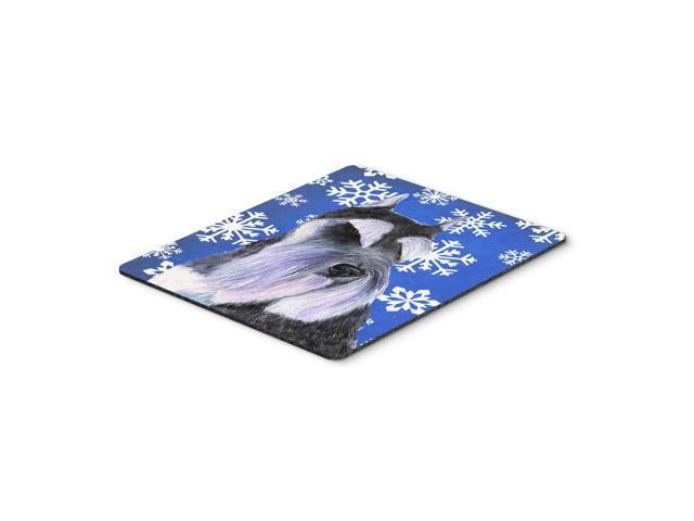 Caroline's Treasures Mouse/Hot Pad/Trivet, Schnauzer Winter Snowflakes Holiday (SS4615MP)