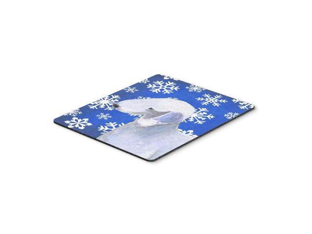 Caroline's Treasures Bedlington Terrier Winter Snowflakes Holiday Mouse Pad/Hot Pad/Trivet (SS4621MP)