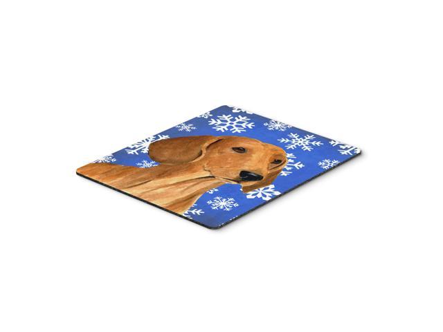 Caroline's Treasures Dachshund Winter Snowflakes Holiday Mouse Pad/Hot Pad/Trivet (SS4625MP)
